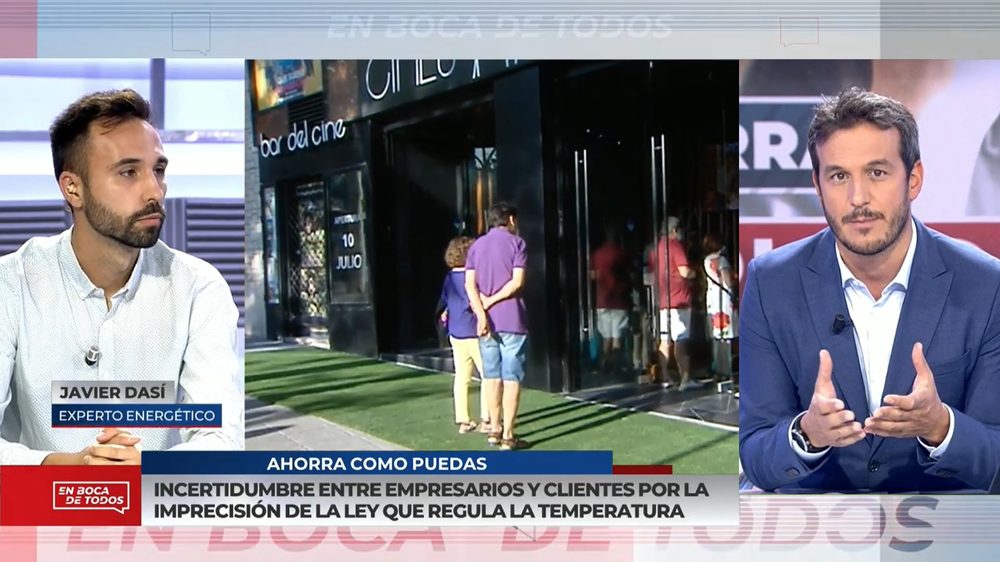 Javier Dasí, experto energético, en televisión (En Boca de Todos, Cuatro)